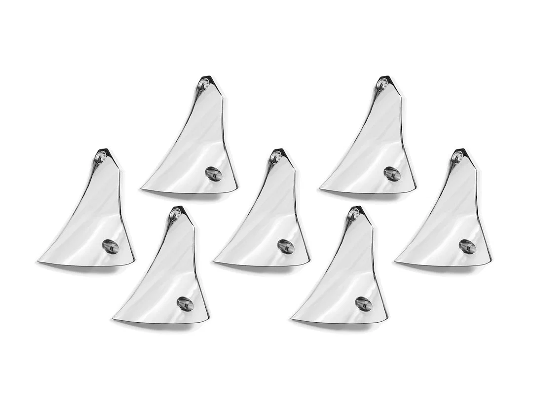 1179CHINL – GRID WHEELS Wheel Spoke Insert, Fits GD01 Series 17 x 9 Size Rims Chrome Plated Plastic Set Of 7 Equips O...